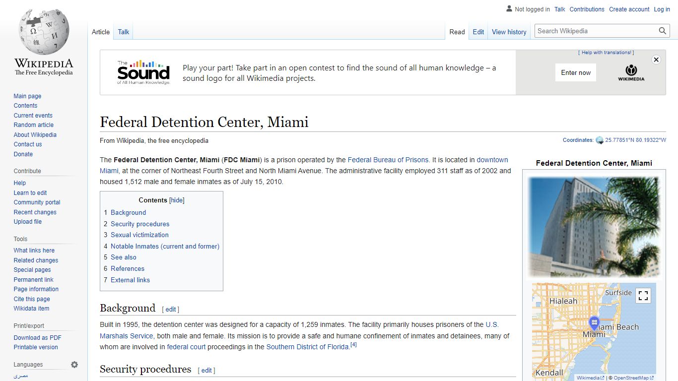 Federal Detention Center, Miami - Wikipedia